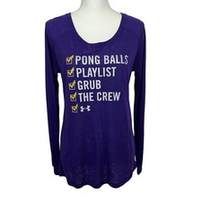 UNDER ARMOUR Women s Pullover Shirt Size Medium Multi Colors Long Sleeves