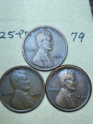 1925-PDS LINCOLN WHEAT CENT SET, High Grade condition coins, set #79 | eBay