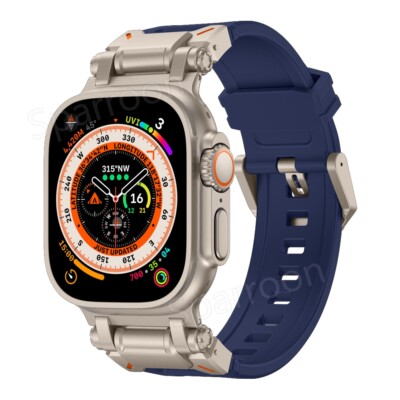 Silicone Sports Strap For Apple Watch Ultra 3 2 5 6 7 8 9 10 11 SE 44/49mm Band