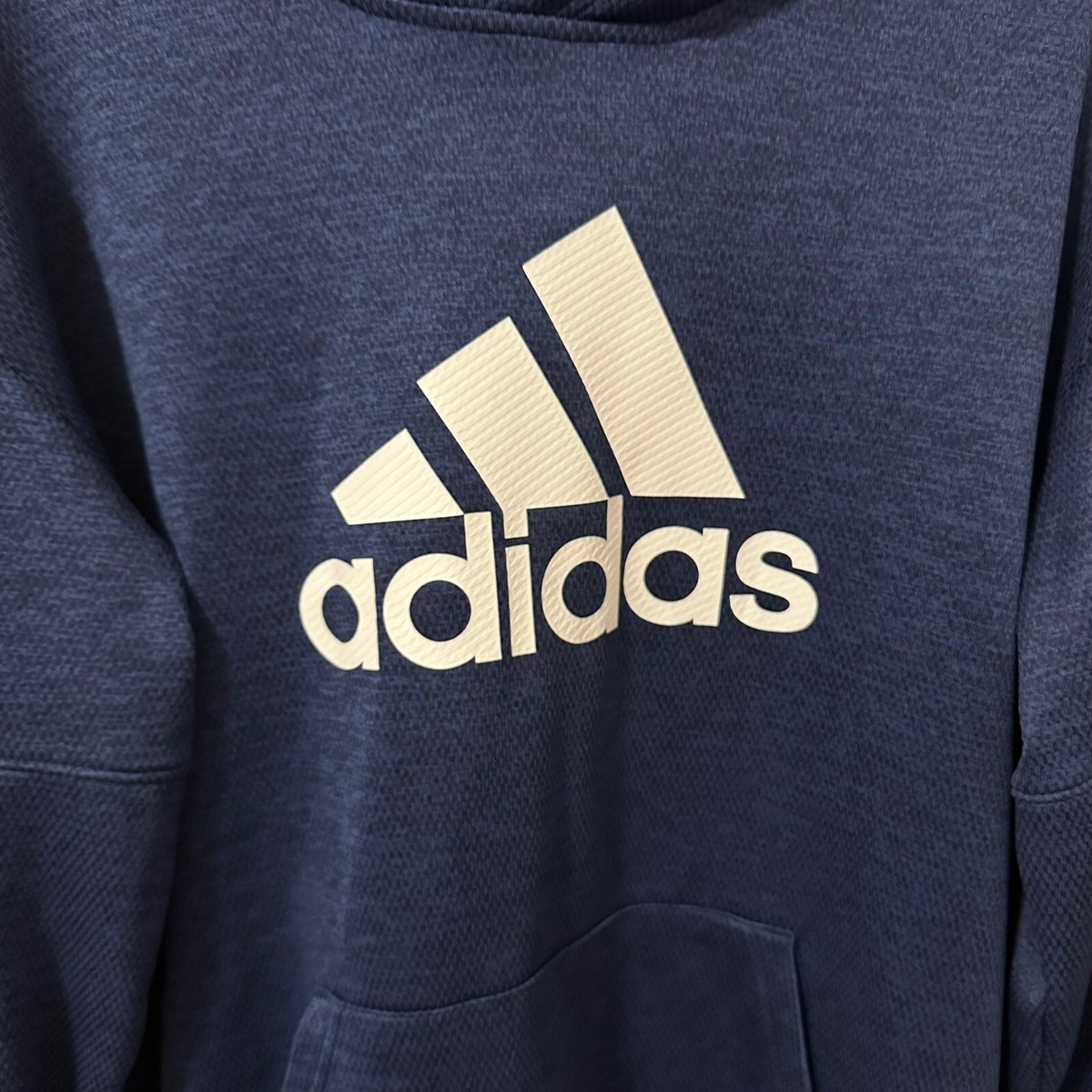 adidas climawarm トレーナー　トップス ADIDAS ClimaWarm Men's Fleece Blue Pullover Hoodie