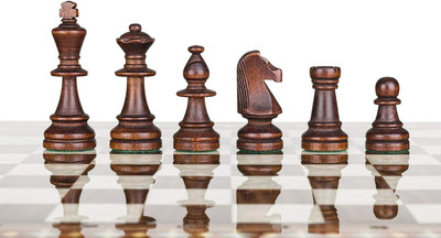 Staunton No. 6 Tournament Chess Pieces - Wooden Standard Chessmen - Weighted, Fe