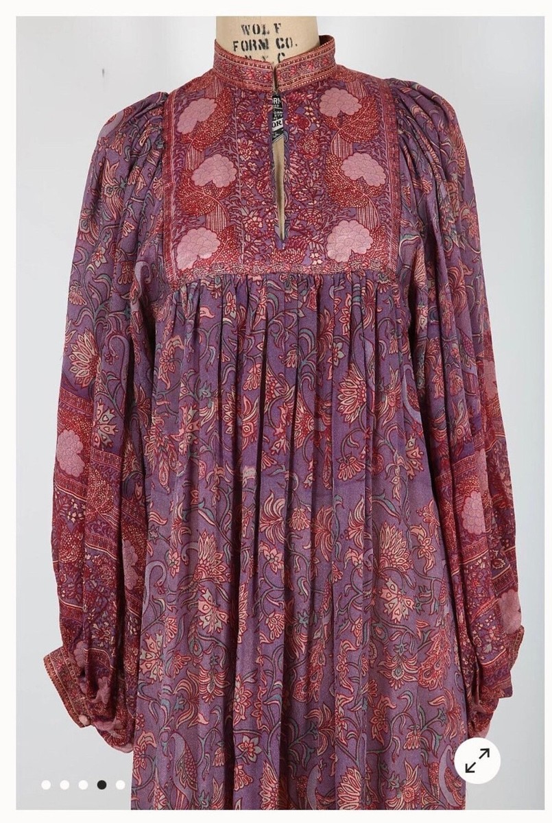 シルクRitu Kumar for Judith Ann ぼたん花柄ワンピース シルクRitu Kumar for Judith Ann ぼたん花柄ワンピース