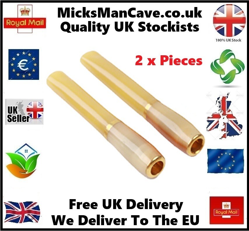 2 x QUALITY REUSABLE SMOKING FILTER RESIN CIGARETTE HOLDER TOBACCO ROLL UP x 2