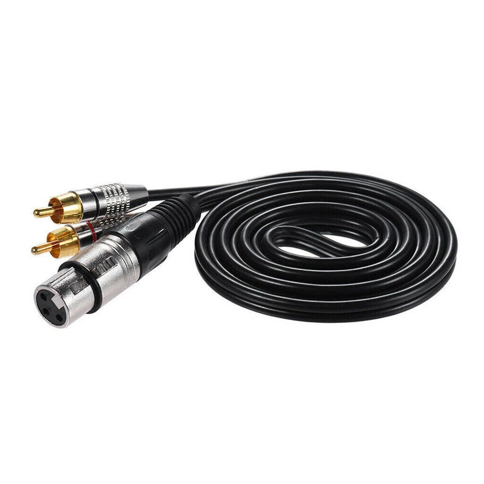 1 XLR Female/Male to Dual RCA Male Cable Y Audio Splitter Patch Cable XLR TO RCA - Image 4 of 4