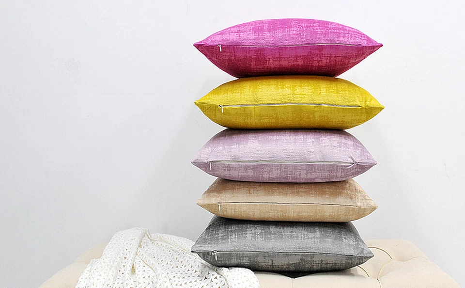 Juego de 4 Funda Cojín Terciopelo Texturizado Premium Suave Decorativa Funda Almohada Foto 3 de 4