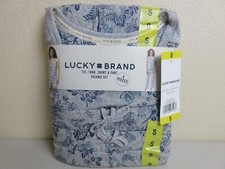 Lucky Brand Women's 4 Piece Pajama Set, Tee, Tank, Short,  Pant - Size S New 