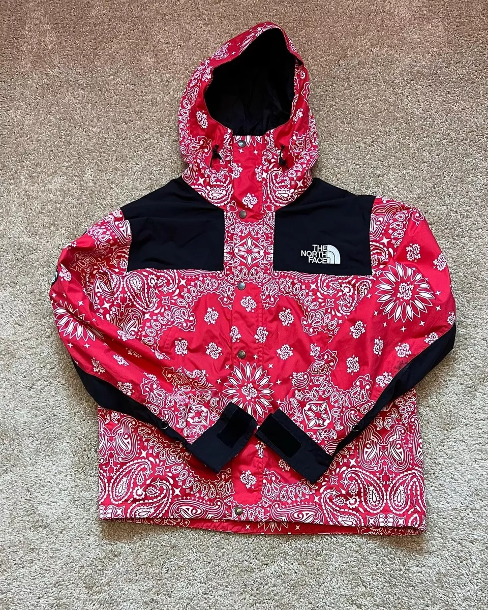 Supreme 2014 The North Face Bandana Mountain Jacket Red Size Large