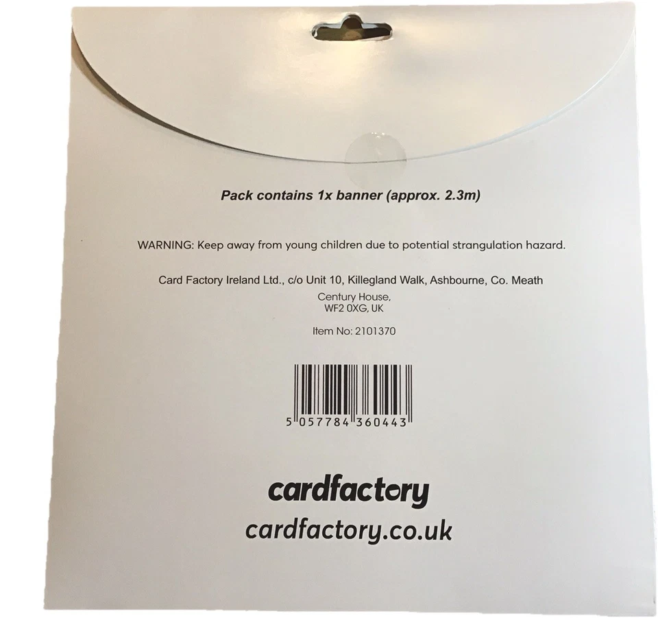 THE PARTY FACTORY HAPPY 21st BIRTHDAY Letter Banner Black/Silver 2.4M - Image 2 of 2