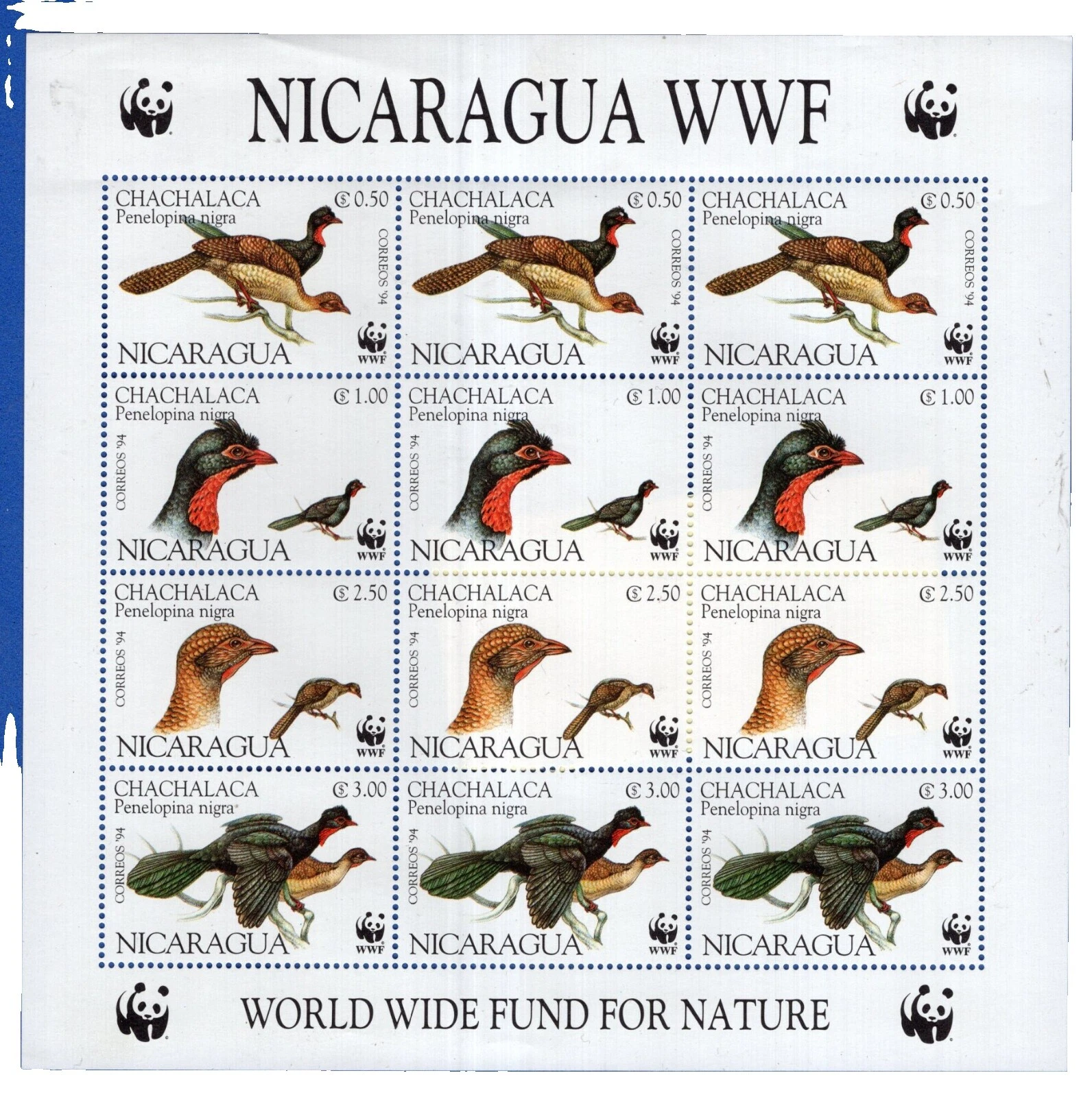 World Wildlife Fund (WWF) Sellos de NICARAGUA