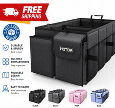 Hotor Car Trunk Organizer Foldable Storage Bin Suv Truck Black Free Shipping