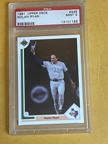 1991 Upper Deck Nolan Ryan #345 PSA 9 Mint Rangers