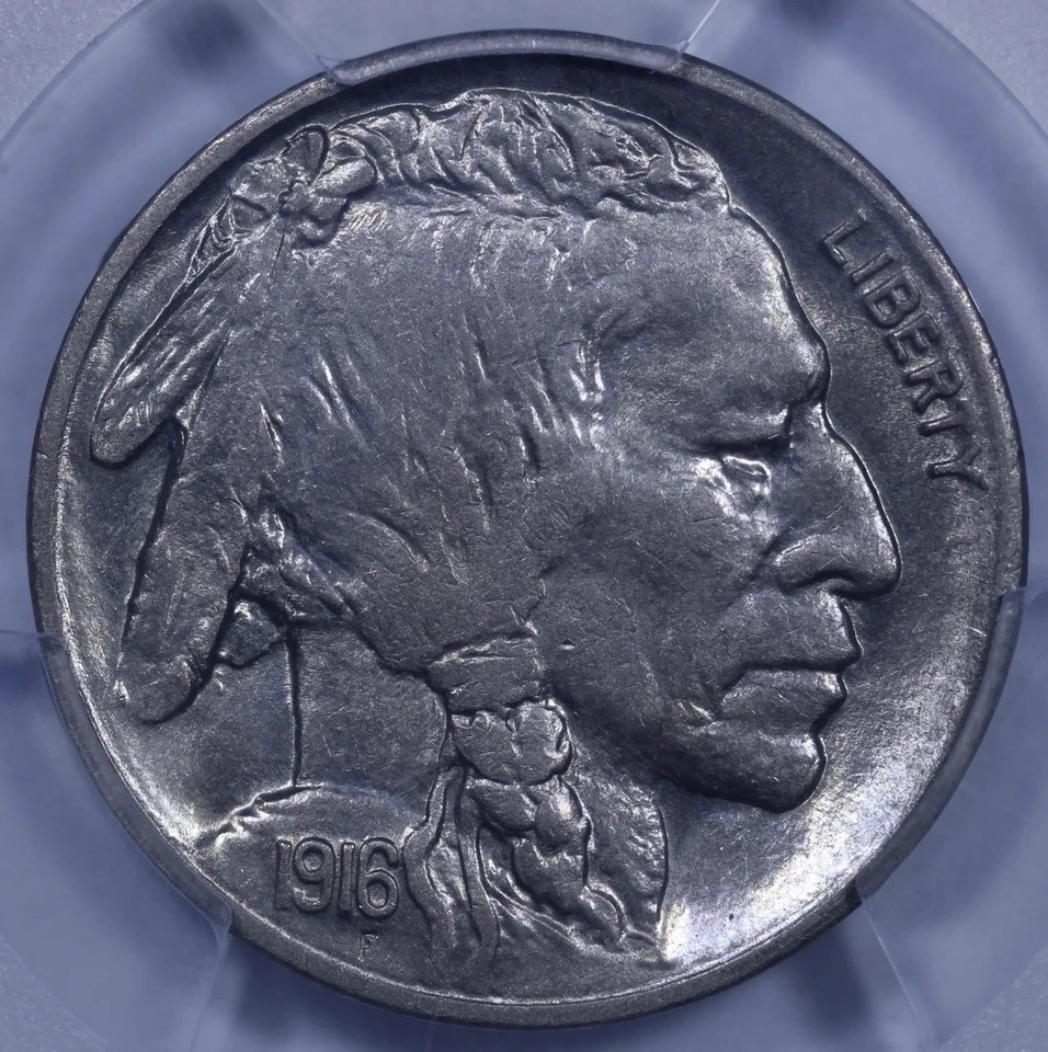 1916-S Buffalo Nickel - 5c PCGS AU58 - PCGS Gold Shield - Image 3 of 4