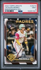 2024 Topps Update Jackson Merrill Independance Day #/76 #US210 PSA 9 RC
