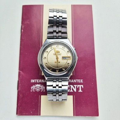 Vintage ORIENT Tristar 3 Sterne AAA Kristall CA 469LT2 7B Japan Herren...
