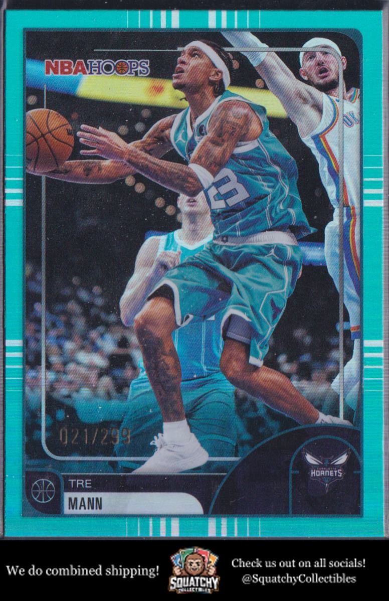 2025-26 Hoops #127 Tre Mann Rainbow Teal /299