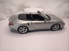 Maisto Porsche 911 Turbo Cabriolet Silver 1:18 Die Cast Light Damage Preowned