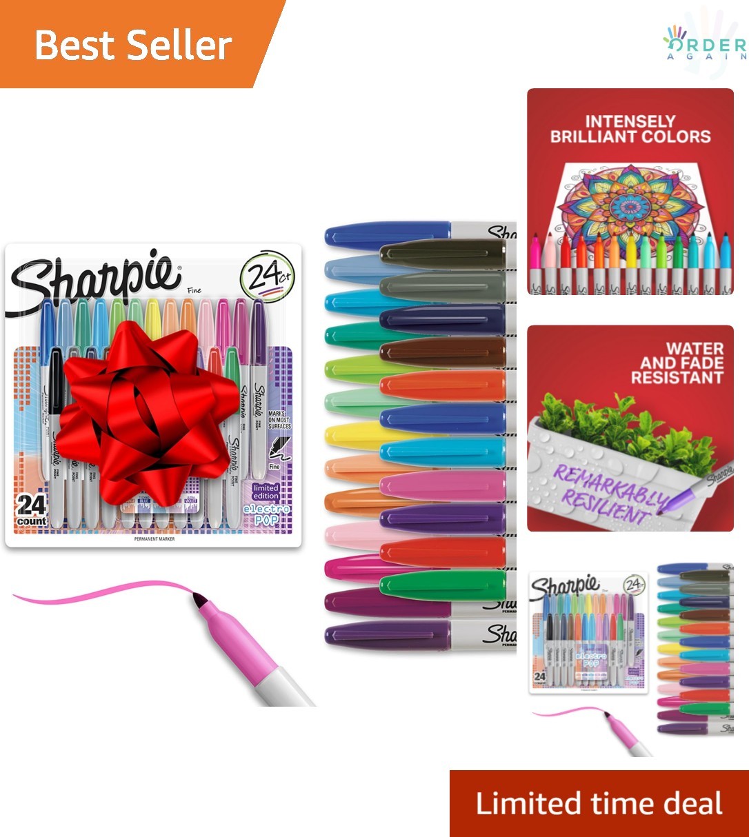 Set 24 Fine Tip Assorted Colors For Art Writing