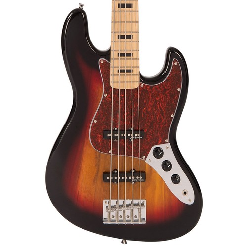Vintage V495 Coaster Series 5-String Bass Guitar ~ 3 Tone Sunburst - Picture 4 of 8