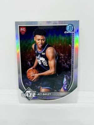 ACE BAILEY Rookie 2025-26 Bowman Chrome Red Logo Refractor Jazz RC #BRR-5