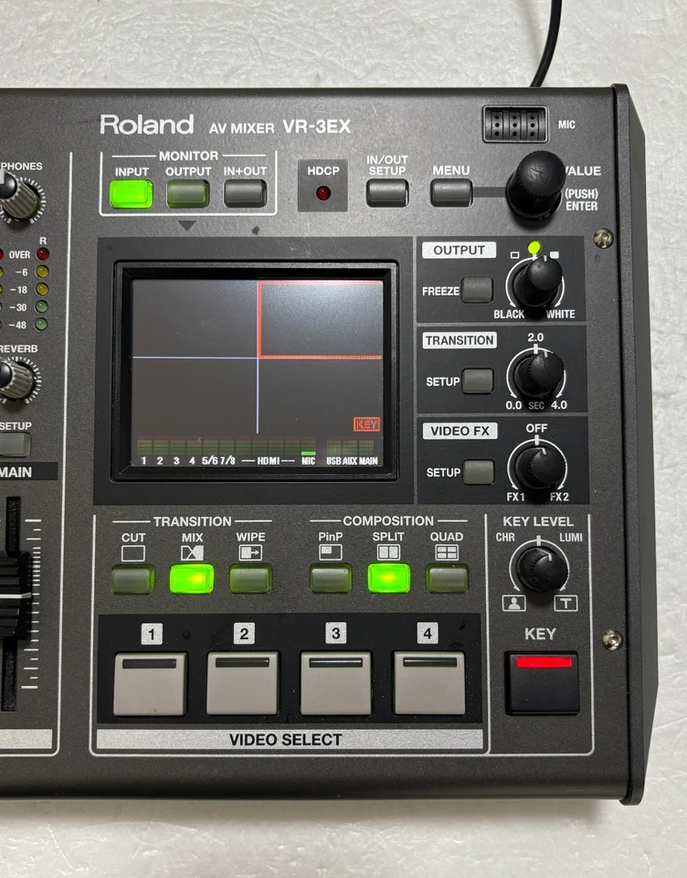 Roland VR-3EX All-in-one AV Mixer Video Switcher with Power Cable - Image 4 of 4
