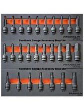 Franklin 27 Piece 3/8in Drive Impact Torx Hex & Spline Socket Bit Set EVA