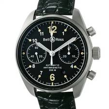 Bell and Ross Chronograph 126 39mm Stainless Steel Black Wristwatch SU3240