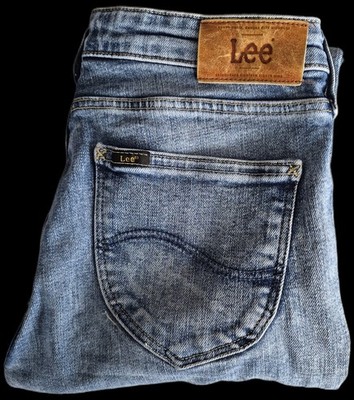 Lee Scarlett Damen Hose Denim  Stretch Baumwolle Blau W28-L33