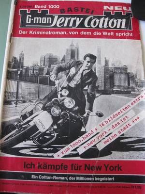 Jerry Cotton G-man Band 1000 von BASTEI guter Zustand. Ich kämpfe für New York