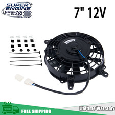 7 12v Electric Radiator Cooling Fan Thermo Cooler Pullpush Slimmounting Kit