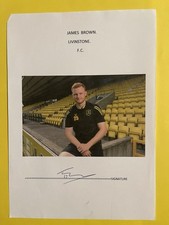 James Brown / Livingston Fc Signed Picture