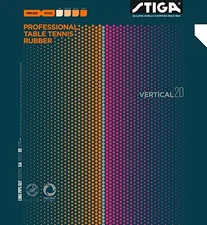 STIGA Table Tennis Rubber Vertical 20 Black OX No Sponge 1710200101 NEW