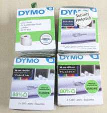 4 x DYMO Authentic LabelWriter Large Address Labels 36 mm x 89mm Self-Adhesive