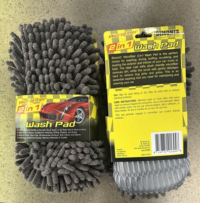 #ad Simoniz 2In1 Advanced Microfiber Chenille Wash Mitt W Srubb Side For Bug Guts $8.89