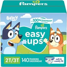 Pampers Easy Ups - Bluey Training Underwear Size 2T-3T - 140 Count 