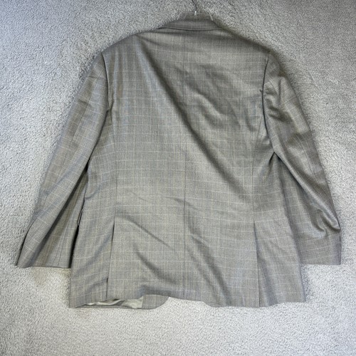 Burberry London Blazer Mens 44 Grey Plaid Wool Silk Bond Street Sport Jacket - Picture 2 of 9