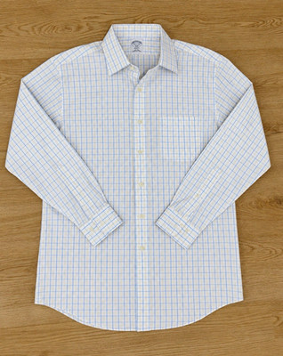 Brooks Brothers Regent Non-Iron Check Cotton Dress Shirt 16 32/33