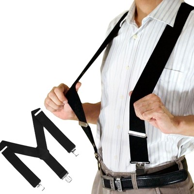 Extra Wide Suspenders 25mm / 35mm / 50mm Adjustable Clip On Strong Mens Braces