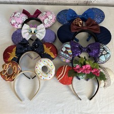 Lot of 8 Disney Mouse Ears Misc Themed Official and Handmade Vacation Headwear