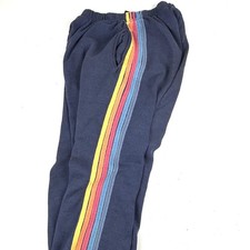 Aviator Nation Rainbow Stripe Jogger sweatpants Women  s XL Blue