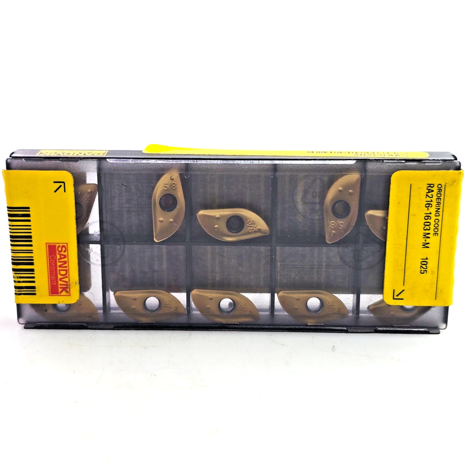 Sandvik Coromant RA216-16 03 M-M 1025 Carbide Ball Nose Inserts (Box of ...