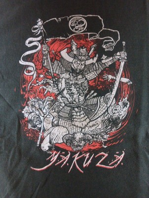 Vintage YAKUZA Avant Garde Metal Concert M T-shirt Y2K Chicago SLUDGE Rock Band 