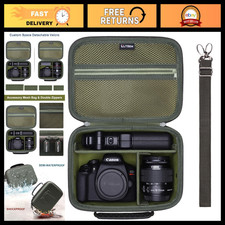 Compact DSLR Camera Case Bag for Canon EOS Rebel T7 R50 R100 - Green, Waterproof