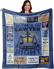 Lawyer Gifts for Women/Men Blanket 60"X50", Gift for Lawyers, Law School Gifts,