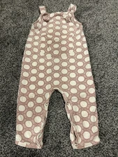 Kate Quinn Sleeveless Romper 6-12 Month Bamboo Dot Print Jumper One Piece