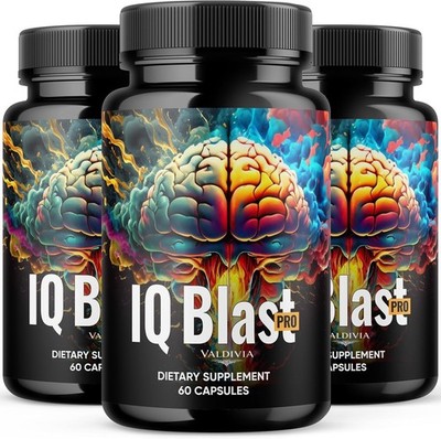 Valdivia IQblast Pro 3 Pack Brain Support Supplement Memory Focus Made in USA