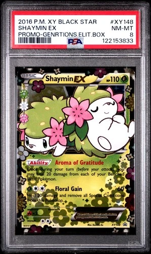 2016 XY Black Star #XY148 Shaymin EX Promo-Generations Elite Box PSA 8