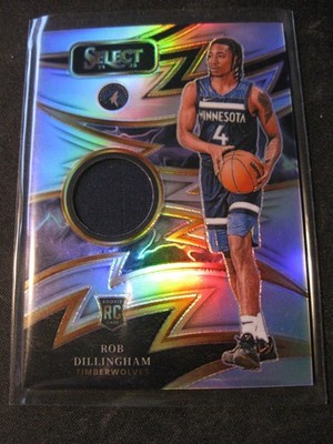 ROB DILLINGHAM 2024-25 Select Materials SPARKS SILVER PRIZM T-WOLVES RC