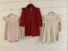 Lot of 3 Girls Dresses Carters Cat N Jack Size 18 Months