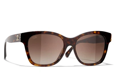 Chanel 5482 Acetate & Pearls, Dark Tortoise with Brown, Polarized Sunglasses - Image 1 of 4