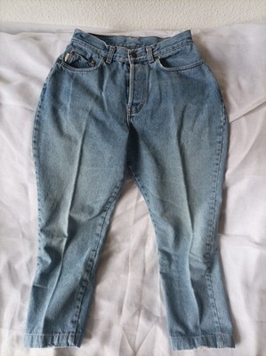 Vintage THOMAS BURBERRY Damen Stretch Jeans Größe W27 L30 Knöpfe